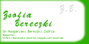zsofia bereczki business card